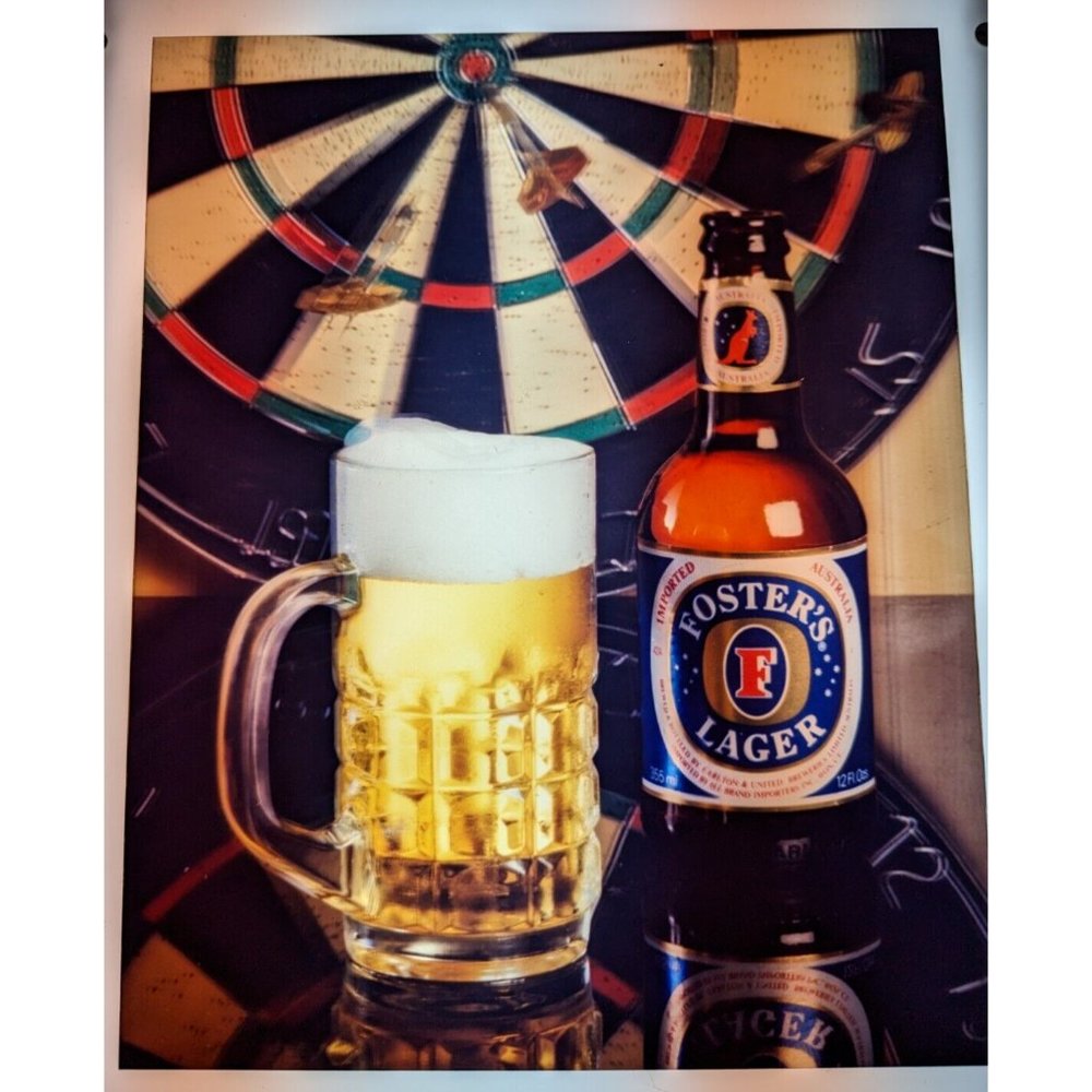 Fosters Lager‎ Advertisement Photo Print 8" x 10" Transparent Lenticular 3D 3-D